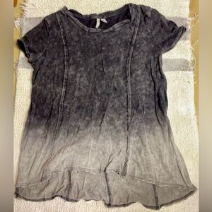 Cato Charcoal Ombre Short Sleeve Top